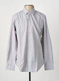 Chemise manches longues imprimé fantaisie gris HUGO BOSS homme