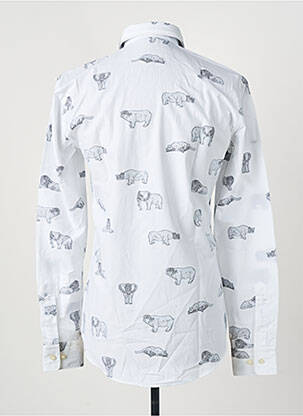 Chemise manches longues imprimé fantaisie blanc HUGO BOSS homme