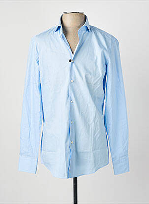 Chemise manches longues coupe cintrée bleu HUGO BOSS homme