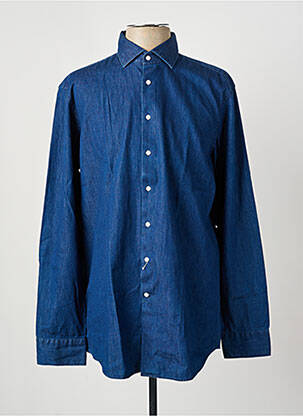 Chemise manches longues coupe droite bleu SEIDEN STICKER homme
