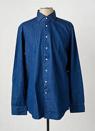 Chemise manches longues coupe droite bleu SEIDEN STICKER homme