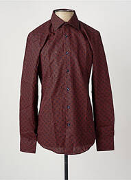 Chemise manches longues imprimé fantaisie marron HUGO BOSS homme
