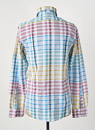 Chemise manches longues imprimé carreaux bleu EDEN PARK homme