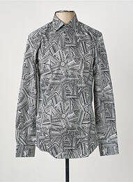 Chemise manches longues imprimé fantaisie noir HUGO BOSS homme