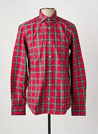 Chemise manches longues imprimé carreaux rouge EDEN PARK homme