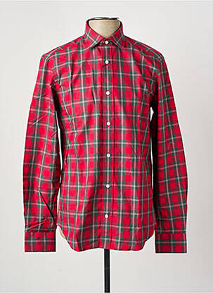 Chemise manches longues imprimé carreaux rouge EDEN PARK homme