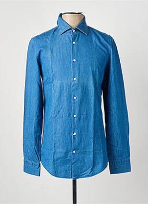 Chemise manches longues coupe cintrée bleu SEIDEN STICKER homme
