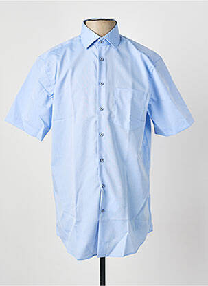 Chemise manches courtes coupe droite bleu SEIDEN STICKER homme