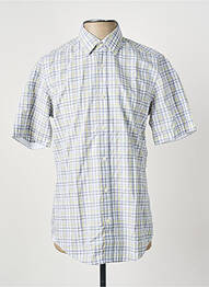 Chemise manches courtes imprimé carreaux gris HUGO BOSS homme