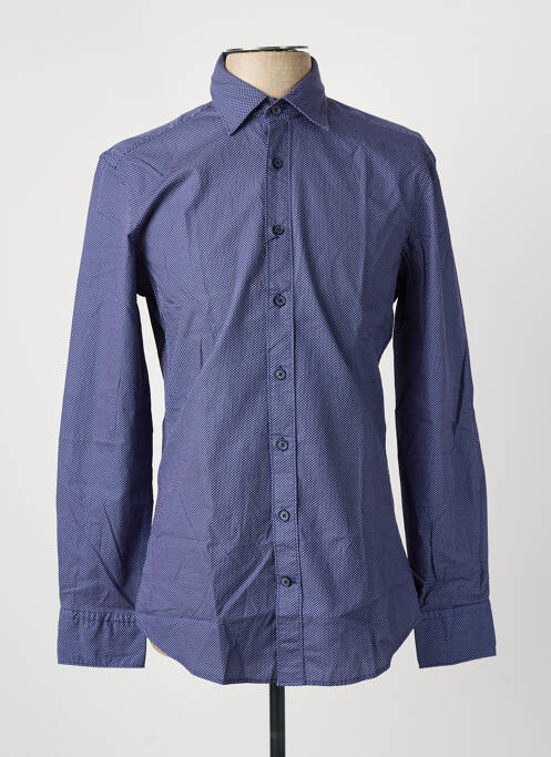 Chemise manches longues imprimé fantaisie bleu HACKETT homme