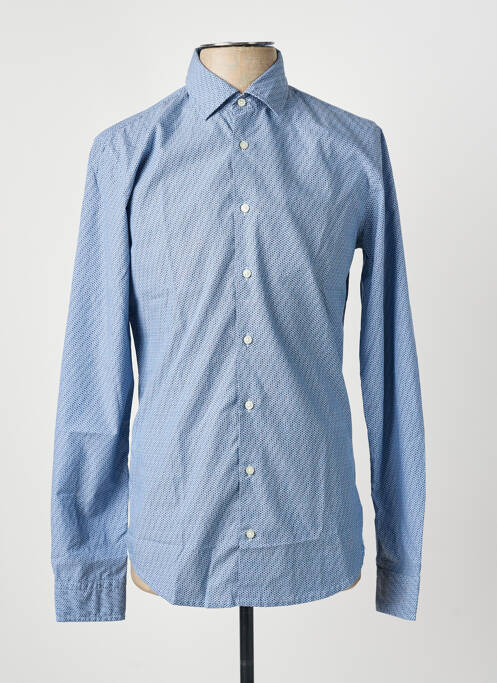 Chemise manches longues imprimé fantaisie bleu HUGO BOSS homme