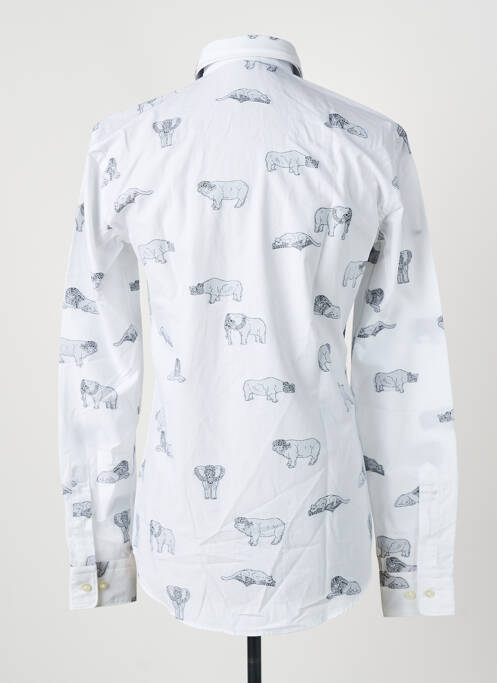 Chemise manches longues imprimé fantaisie blanc HUGO BOSS homme
