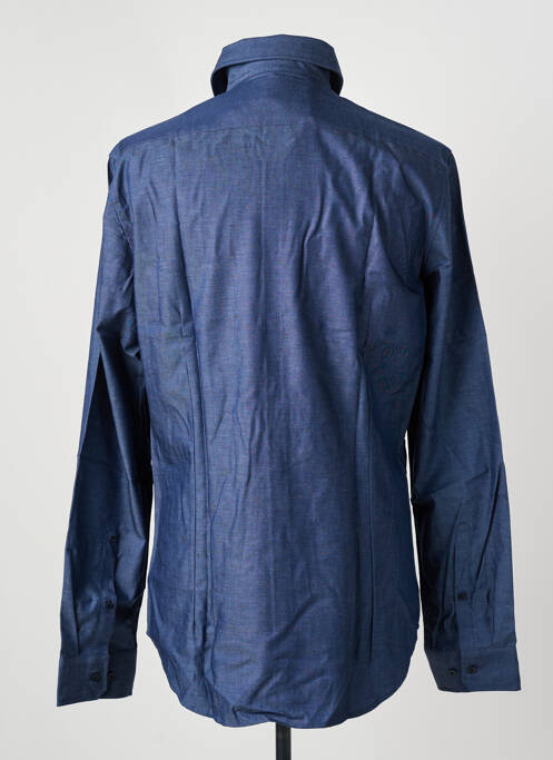 Chemise manches longues coupe cintrée bleu SEIDEN STICKER homme