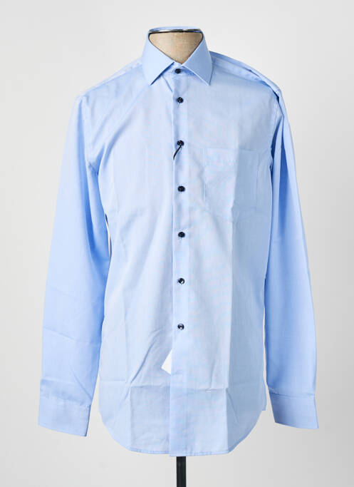 Chemise manches longues coupe cintrée bleu SEIDEN STICKER homme