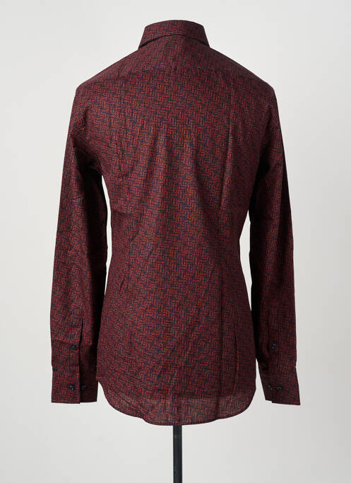 Chemise manches longues imprimé fantaisie marron HUGO BOSS homme