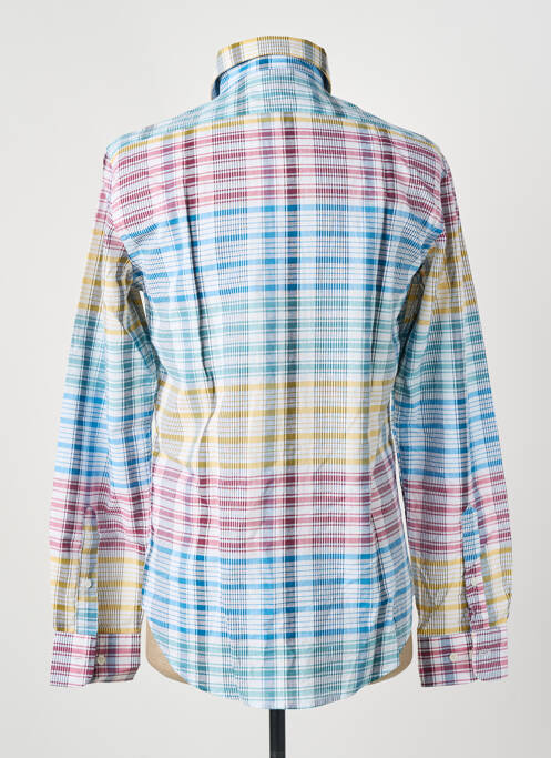 Chemise manches longues imprimé carreaux bleu EDEN PARK homme