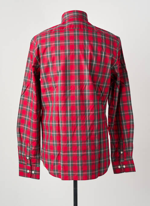 Chemise manches longues imprimé carreaux rouge EDEN PARK homme