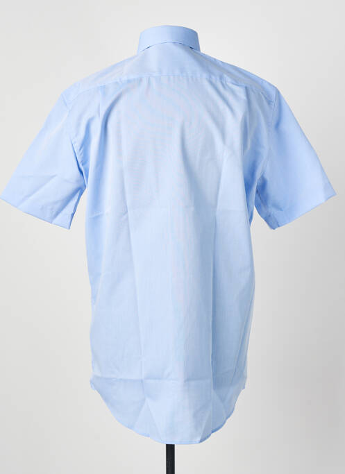 Chemise manches courtes coupe droite bleu SEIDEN STICKER homme