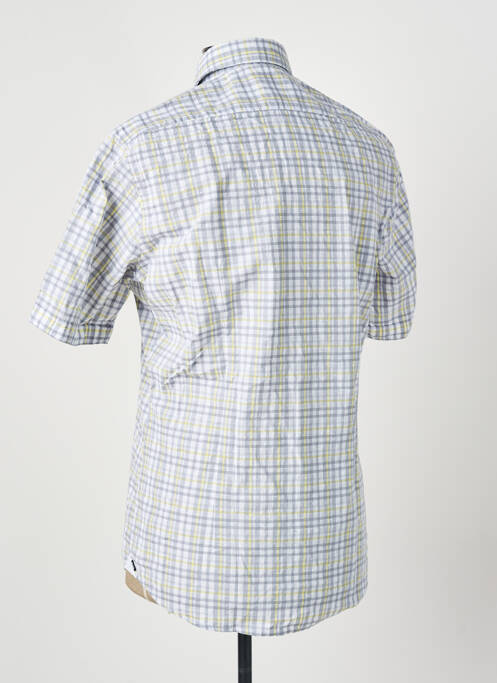 Chemise manches courtes imprimé carreaux gris HUGO BOSS homme