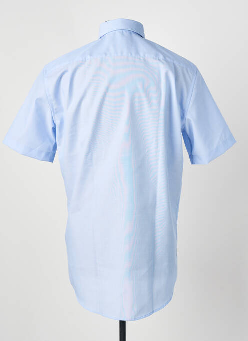 Chemise manches courtes coupe droite bleu SEIDEN STICKER homme