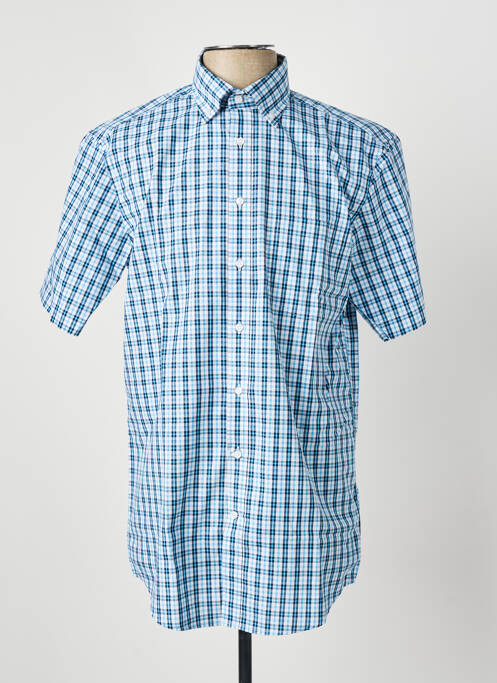 Chemise manches courtes bleu SEIDEN STICKER homme