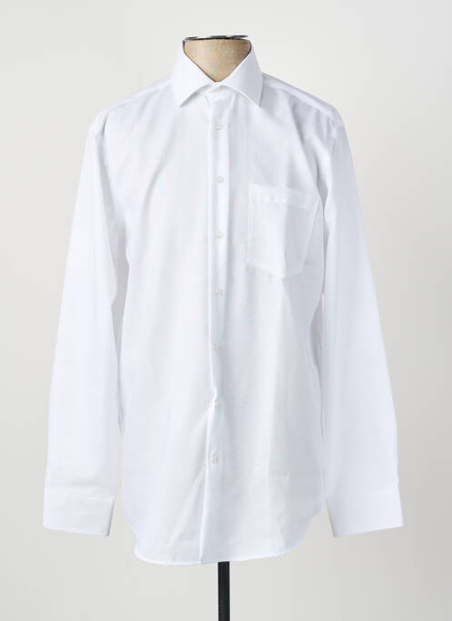 Chemise manches longues blanc SEIDEN STICKER homme