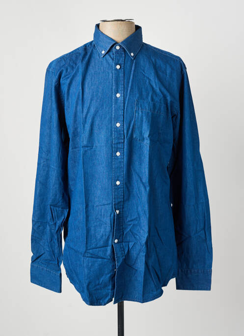 Chemise manches longues bleu SEIDEN STICKER homme