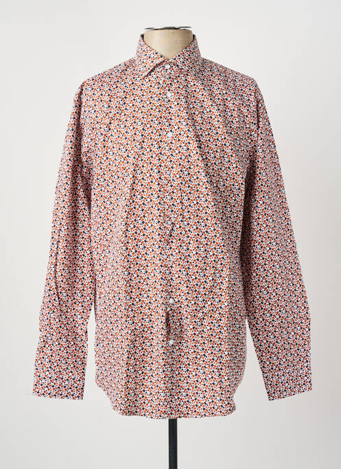 Chemise manches longues orange SEIDEN STICKER homme