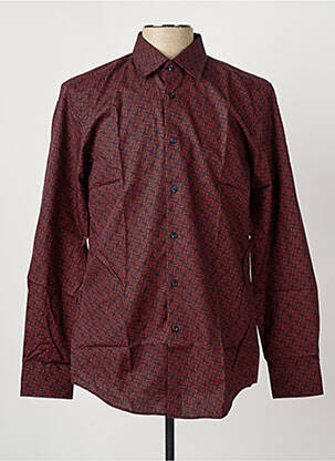 Chemise manches longues imprimé fantaisie marron HUGO BOSS homme