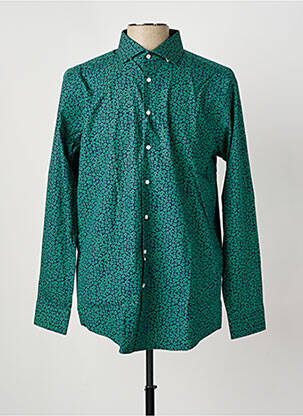 Chemise manches longues coupe cintrée vert SEIDEN STICKER homme