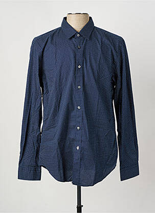 Chemise manches longues coupe cintrée bleu HUGO BOSS homme