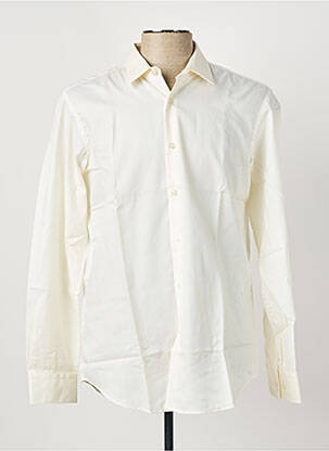 Chemise manches longues coupe cintrée beige HUGO BOSS homme