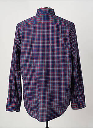 Chemise manches longues imprimé carreaux bleu SEIDEN STICKER homme