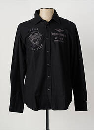 Chemise manches longues coupe cintrée noir AERONAUTICA homme