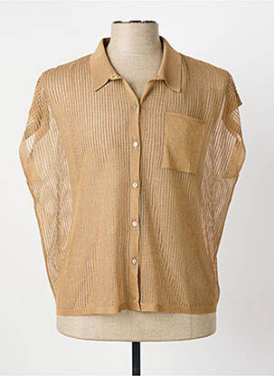 Gilet manches courtes marron MONTAGUT homme