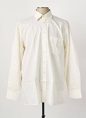 Chemise manches longues beige SEIDEN STICKER pour homme