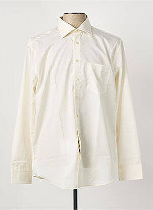 Chemise manches longues beige SEIDEN STICKER pour homme