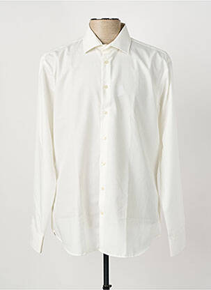 Chemise manches longues beige SEIDEN STICKER pour homme