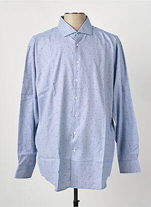 Chemise manches longues bleu SEIDEN STICKER pour homme