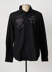 Chemise manches longues noir AERONAUTICA pour homme seconde vue
