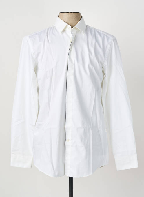 Chemise manches longues beige HUGO BOSS pour homme