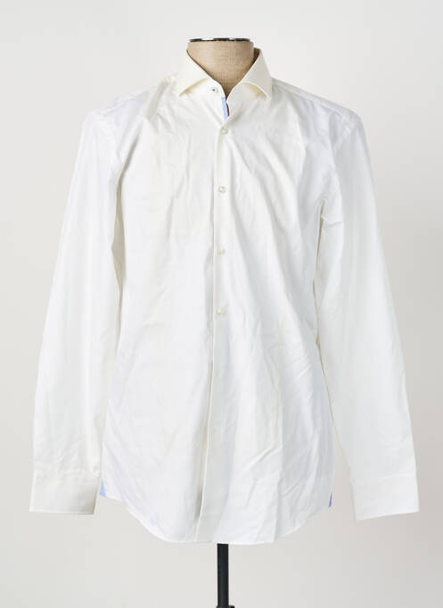 Chemise manches longues beige HUGO BOSS pour homme