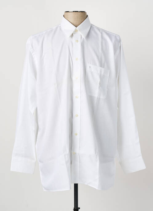 Chemise manches longues beige SEIDEN STICKER pour homme