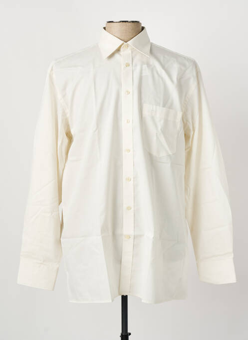 Chemise manches longues beige SEIDEN STICKER pour homme