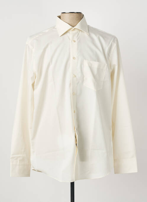 Chemise manches longues beige SEIDEN STICKER pour homme