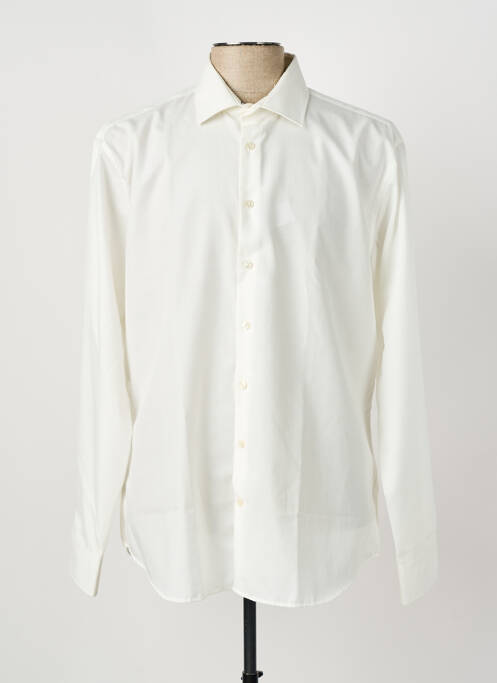 Chemise manches longues beige SEIDEN STICKER pour homme