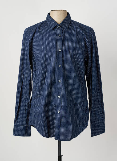 Chemise manches longues bleu HUGO BOSS pour homme
