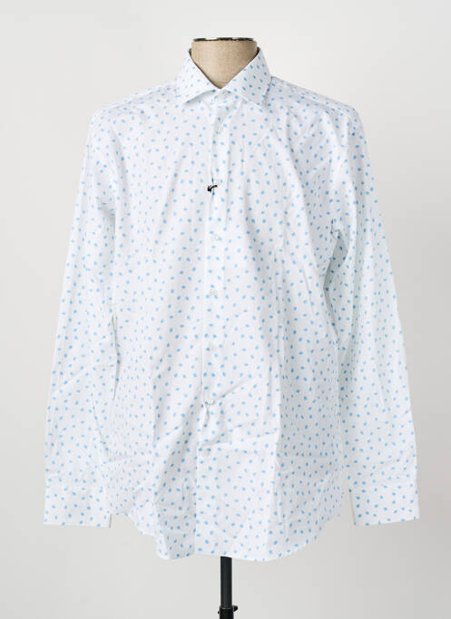 Chemise manches longues bleu SEIDEN STICKER pour homme