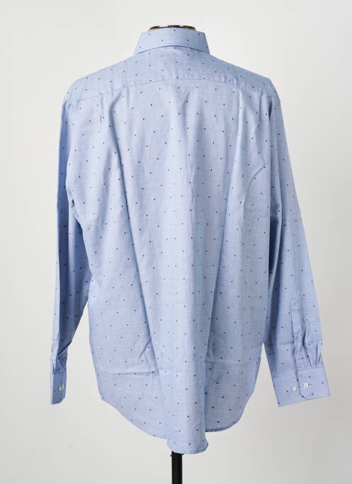 Chemise manches longues bleu SEIDEN STICKER pour homme