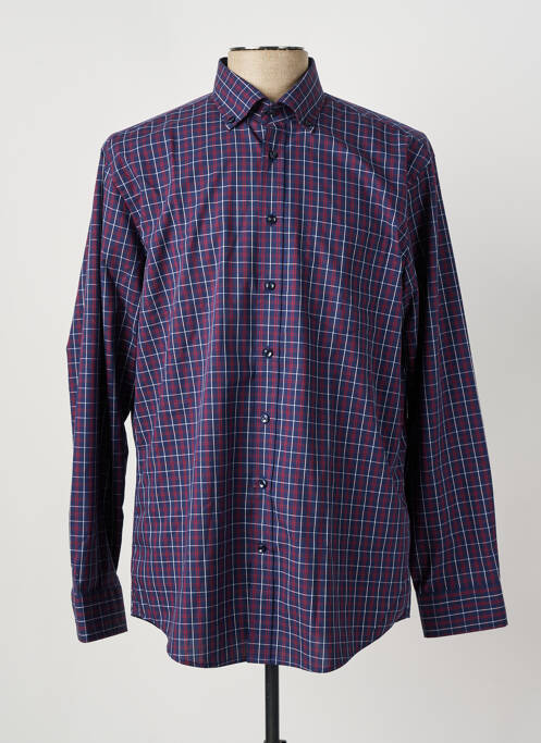 Chemise manches longues bleu SEIDEN STICKER pour homme